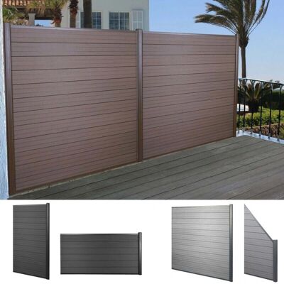 Écran de Confidentialité Mendler - Modèle Sarthe - Clôture WPC extensible - Teck Marron - Publicité Écran de Confidentialité Mendler - Modèle Sarthe - Clôture WPC extensible - Teck Marron - Publicité