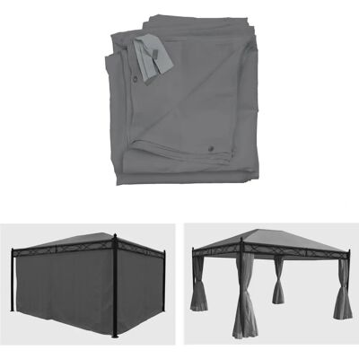 Ensemble de Parois Latérales Mendler pour Pergola - 4x3m UV Protégé - Publicité Ensemble de Parois Latérales Mendler pour Pergola - 4x3m UV Protégé - Publicité