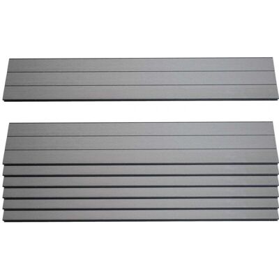 HHG Sarthe Listones de cortina WPC - 7 piezas, Gris HHG Sarthe Listones de cortina WPC - 7 piezas, Gris