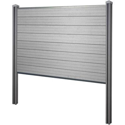 HHG Sarthe - grau - 195 cm - WPC Sichtschutz HHG Sarthe - grau - 195 cm - WPC Sichtschutz