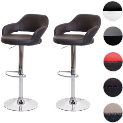 MENDLER Tabourets de Bar HWC-F16 Marron & Noir - Mobilier de Bar - Publicité MENDLER Tabourets de Bar HWC-F16 Marron & Noir - Mobilier de Bar - Publicité