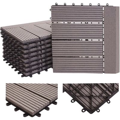 Mendler Carrelage extérieur WPC gris - Rhone T831 30x30cm 11 pièces - Publicité Mendler Carrelage extérieur WPC gris - Rhone T831 30x30cm 11 pièces - Publicité