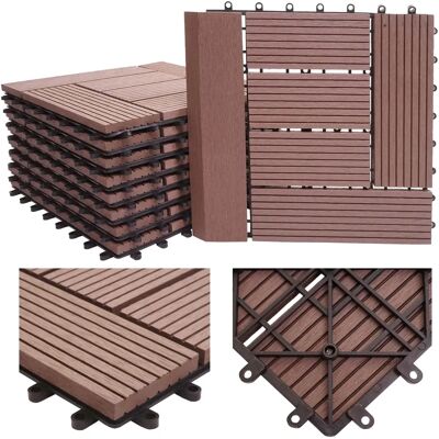 Mendler Carreaux Extérieurs WPC Marron T831 - 30x30cm, 11 pièces - Publicité Mendler Carreaux Extérieurs WPC Marron T831 - 30x30cm, 11 pièces - Publicité