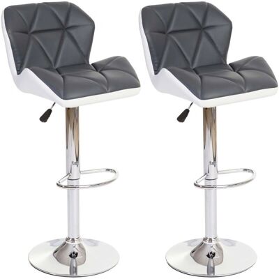 HHG - 156 - grigio - altezza regolabile - polipelle sgabello bar HHG - 156 - grigio - altezza regolabile - polipelle sgabello bar