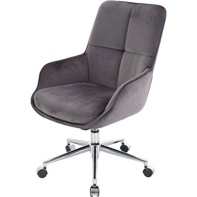 Silla de oficina de terciopelo HHG Modelo 122 - Altura ajustable, giratoria 360° Silla de oficina de terciopelo HHG Modelo 122 - Altura ajustable, giratoria 360°