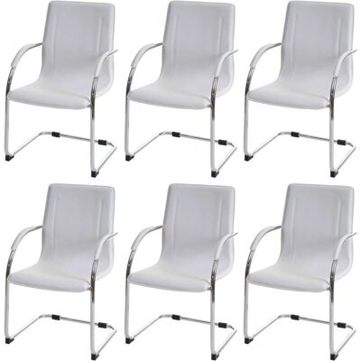 HHG - Samara - Stahl - Weiß - Dining chairs set HHG - Samara - Stahl - Weiß - Dining chairs set