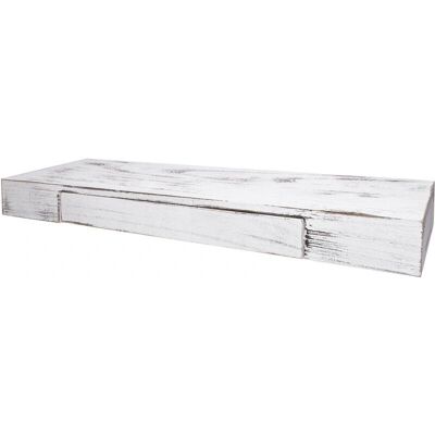 Libreria a parete HHG 922 - Bianco - Soluzione di stoccaggio in legno Libreria a parete HHG 922 - Bianco - Soluzione di stoccaggio in legno