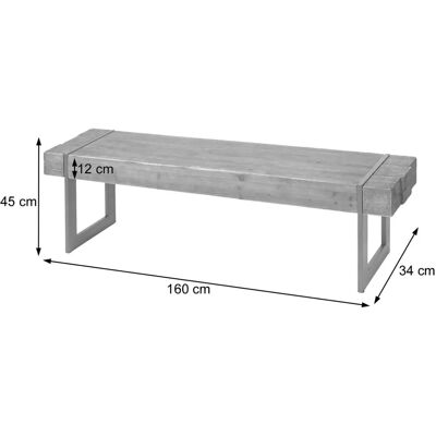 HHG - HHG 895 - Marrone - 160 cm - Banco da pranzo HHG - HHG 895 - Marrone - 160 cm - Banco da pranzo