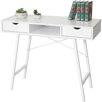 HHG - 162 - 3D Struktur 100x40cm - Weiß - Konsolentisch HHG - 162 - 3D Struktur 100x40cm - Weiß - Konsolentisch