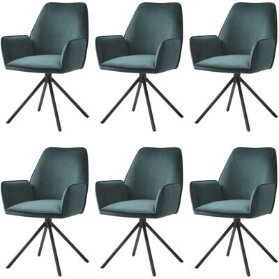 MCW G67-6 Samt Esszimmerstühle - Set aus 6 MCW G67-6 Samt Esszimmerstühle - Set aus 6