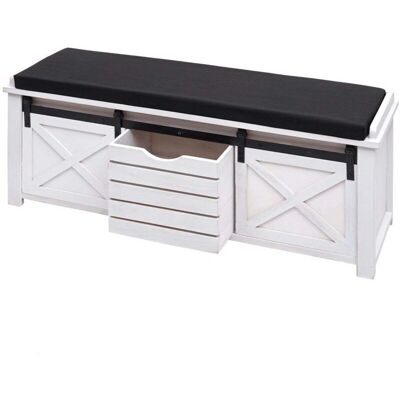 HHG 596 Weiß 43x102x33 cm Bank HHG 596 Weiß 43x102x33 cm Bank