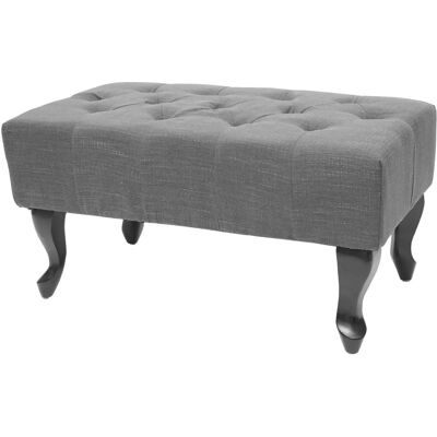 HHG - Chesterfield - 39x77x47cm - Grau - Ottomane HHG - Chesterfield - 39x77x47cm - Grau - Ottomane