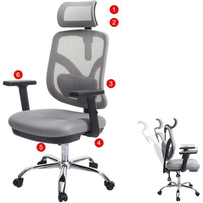 Sihoo Ergonomischer Bürostuhl - grau - Lendenbereich verstellbar - Armlehnen verstellbar Sihoo Ergonomischer Bürostuhl - grau - Lendenbereich verstellbar - Armlehnen verstellbar