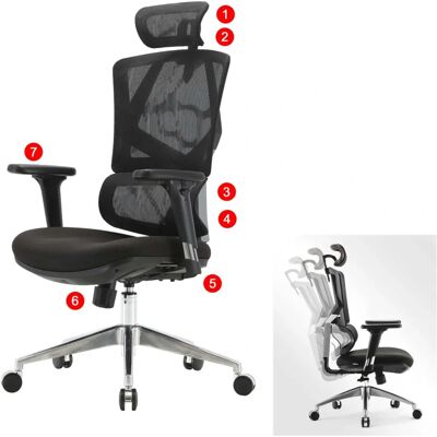 Chaise de Bureau Ergonomique Sihoo - Soutien Lombaire Réglable - Noir - Publicité Chaise de Bureau Ergonomique Sihoo - Soutien Lombaire Réglable - Noir - Publicité