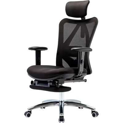 Chaise de Bureau Ergonomique MENDLER - Soutien Lombaire Réglable - Noir - Publicité Chaise de Bureau Ergonomique MENDLER - Soutien Lombaire Réglable - Noir - Publicité