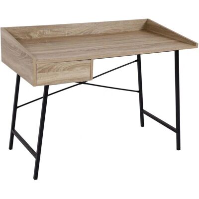 HHG - HHG-811 - Roble acabado - 98x114x60 cm - Escritorio HHG - HHG-811 - Roble acabado - 98x114x60 cm - Escritorio