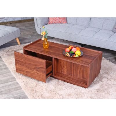 HW C-J78 Table Basse Élégante Marron Foncé - Table Basse HW C-J78 Table Basse Élégante Marron Foncé - Table Basse