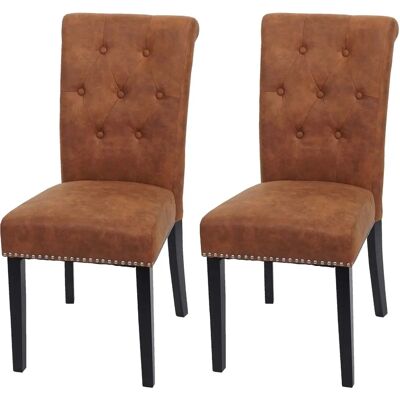MCW - Chesterfield II - Dunkelbrauner Wildleder - Esszimmerstuhl MCW - Chesterfield II - Dunkelbrauner Wildleder - Esszimmerstuhl