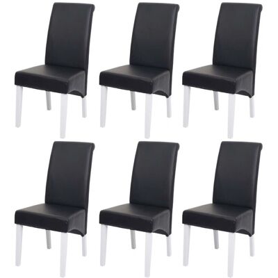 HHG - M37 - Cuero - Negro - Sillas de comedor HHG - M37 - Cuero - Negro - Sillas de comedor