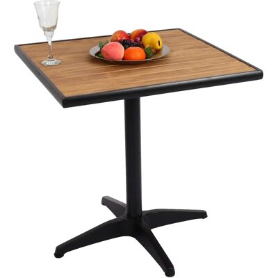 Table d'extérieur Nova HWC-J95 - Aluminium, Polyéthylène, Teck - 74x70x70cm - Publicité Table d'extérieur Nova HWC-J95 - Aluminium, Polyéthylène, Teck - 74x70x70cm - Publicité