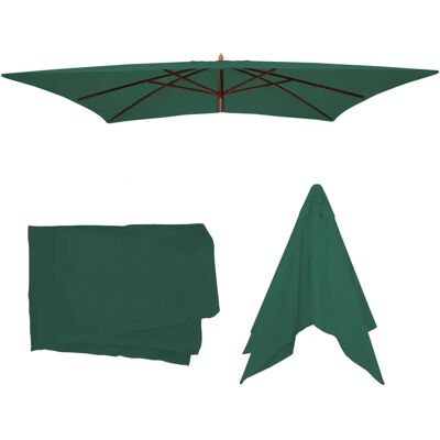 Housse de parasol rectangulaire verte MENDLER - UV50, Imperméable, 3x4m - Publicité Housse de parasol rectangulaire verte MENDLER - UV50, Imperméable, 3x4m - Publicité