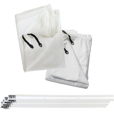 HHG - Seitenwand für Pergola 384, 4 Stück + Mückennetz - Weiß HHG - Seitenwand für Pergola 384, 4 Stück + Mückennetz - Weiß