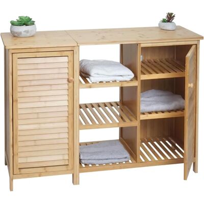 MENDLER Armoire de Salle de Bain Bambou HWC-B18 - Rangement salle de bain - Publicité MENDLER Armoire de Salle de Bain Bambou HWC-B18 - Rangement salle de bain - Publicité