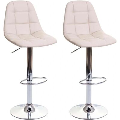 HHG - HHG-356 - crema-beige - imitation leather - Barhocker HHG - HHG-356 - crema-beige - imitation leather - Barhocker