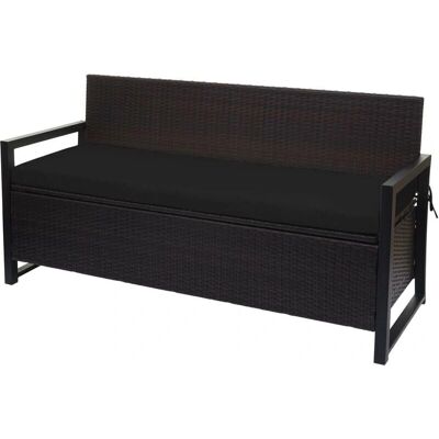 Hegele - Gartentisch - 3-Sitzer, Braun, mit Stauraum, 215L Hegele - Gartentisch - 3-Sitzer, Braun, mit Stauraum, 215L