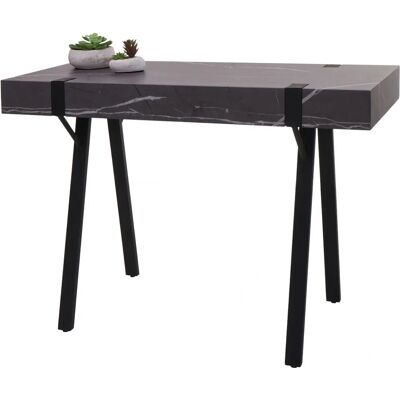 MENDLER Table Console Effet Marbre Gris - Bureau - Publicité MENDLER Table Console Effet Marbre Gris - Bureau - Publicité