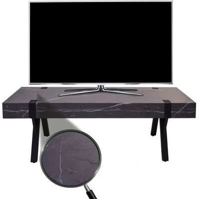 MENDLER Meuble TV Moderne Effet Marbre Gris HWC-L54 - Publicité MENDLER Meuble TV Moderne Effet Marbre Gris HWC-L54 - Publicité