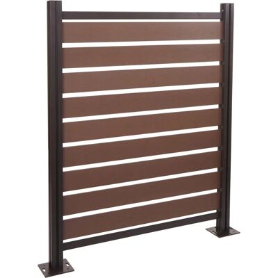 Mendler - Écran d'intimité extensible - 130x110x6cm - Marron - Panneau de clôture - Publicité Mendler - Écran d'intimité extensible - 130x110x6cm - Marron - Panneau de clôture - Publicité