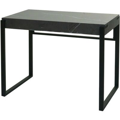 HHG Modelo 702 - Mesa consola de metal con acabado gris mármol HHG Modelo 702 - Mesa consola de metal con acabado gris mármol
