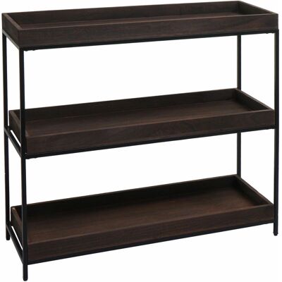 Scaffale in Legno e Metallo HHG-874 - 3 Ripiani - Marrone Scaffale in Legno e Metallo HHG-874 - 3 Ripiani - Marrone