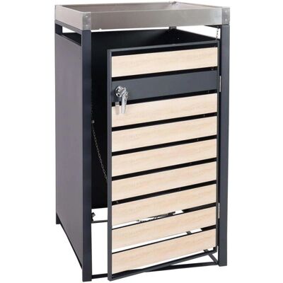HHG - HHG-301 - Anthracite - Trash bin with planter HHG - HHG-301 - Anthracite - Trash bin with planter