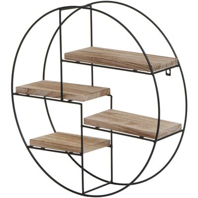 Étagère Murale MENDLER 4 Niveaux Rond 45x45x11cm Beige - Étagère - Publicité Étagère Murale MENDLER 4 Niveaux Rond 45x45x11cm Beige - Étagère - Publicité