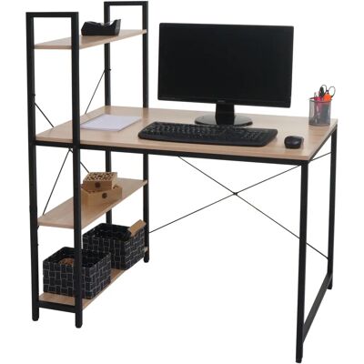 MENDLER Bureau - Étagères réglables Bois clair Beige - Publicité MENDLER Bureau - Étagères réglables Bois clair Beige - Publicité