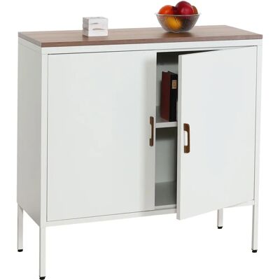 Credenza Blanche Mendler avec 2 Portes - Publicité Credenza Blanche Mendler avec 2 Portes - Publicité