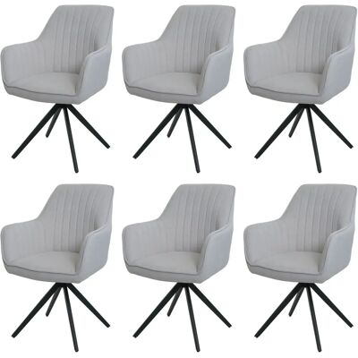 HHG - HHG-499 - Crema-beige - 6-pack - Sillas de comedor HHG - HHG-499 - Crema-beige - 6-pack - Sillas de comedor