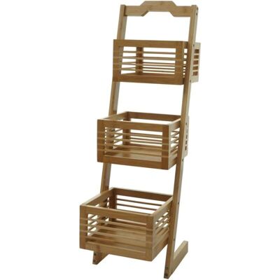 HHG - 854 - Bambú - 77x23x30cm - Estantería HHG - 854 - Bambú - 77x23x30cm - Estantería