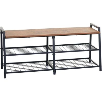 HHG - Zapatero 132 - 40x107x38 cm - Quercia selvatica - Banco porta scarpe HHG - Zapatero 132 - 40x107x38 cm - Quercia selvatica - Banco porta scarpe