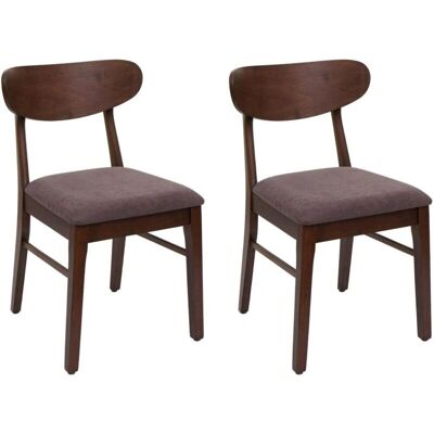 HHG - 698 - Marrón - Tapizado de tela - Silla de comedor HHG - 698 - Marrón - Tapizado de tela - Silla de comedor