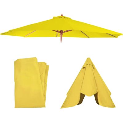 MENDLER - Housse jaune pour parasol rond Florida - 3,5m UV50 - Publicité MENDLER - Housse jaune pour parasol rond Florida - 3,5m UV50 - Publicité
