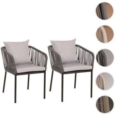 Ensemble de Chaises de Jardin Mendler - Aluminium & Corde - Coussins Inclus - 150kg - Publicité Ensemble de Chaises de Jardin Mendler - Aluminium & Corde - Coussins Inclus - 150kg - Publicité