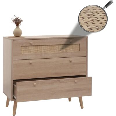 MCW M39-S Kommode - Stauraum, Naturkubu Rattan, Modernes Design MCW M39-S Kommode - Stauraum, Naturkubu Rattan, Modernes Design