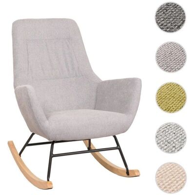 Mendler Chaise à Balançoire Réglable Bois Métal Gris Clair - Fauteuil Relax - Publicité Mendler Chaise à Balançoire Réglable Bois Métal Gris Clair - Fauteuil Relax - Publicité