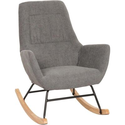 HHG - HHG-704 - Legno massiccio - Tessuto 320 g/m² - Sedia a dondolo HHG - HHG-704 - Legno massiccio - Tessuto 320 g/m² - Sedia a dondolo