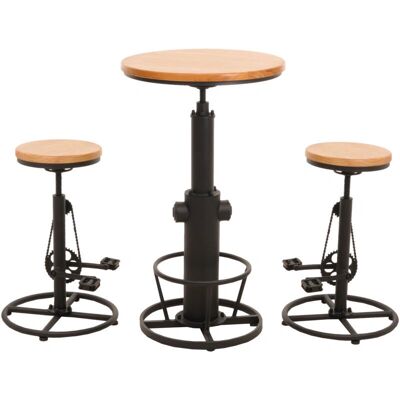 HHG - HHG-966 - madera de pino - estructura metálica - Bar table set HHG - HHG-966 - madera de pino - estructura metálica - Bar table set