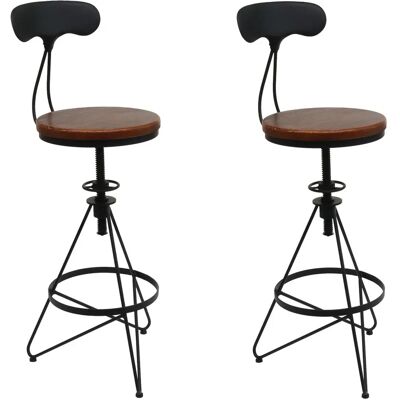 MCR-N18 Moderner Industrieller Barhocker - 2er Set MCR-N18 Moderner Industrieller Barhocker - 2er Set