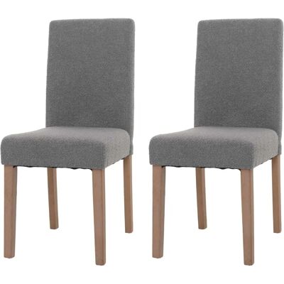 HHG - Littau - Sillas de comedor - Bouclé tela - Patas madera HHG - Littau - Sillas de comedor - Bouclé tela - Patas madera